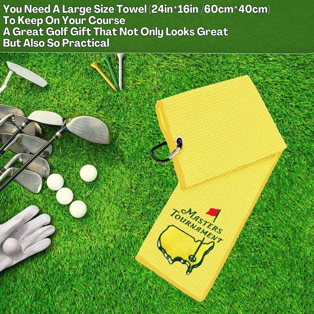 Funny Microfiber Premium Golf Towel, Embroidered Golf Towels for Golf Bags for Men&Women, Golf Accessories for Men Golfers