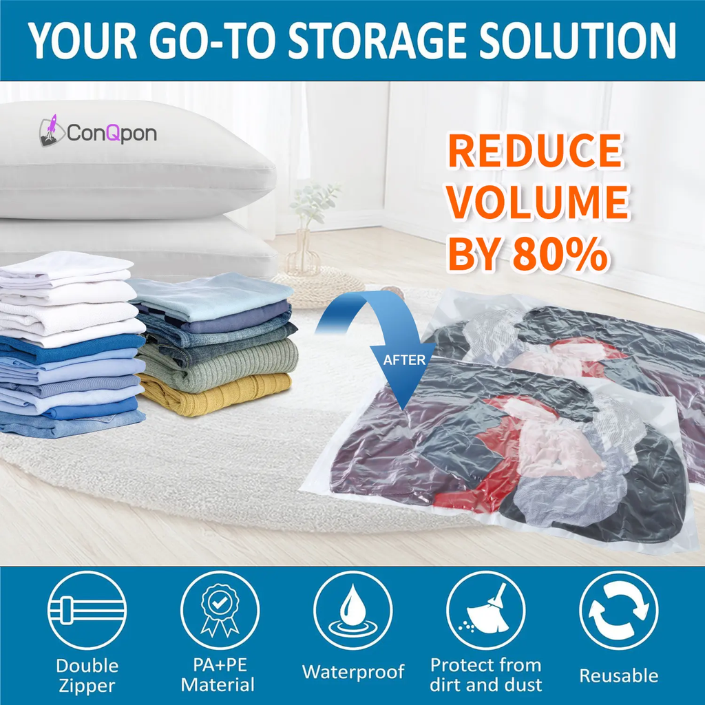 Kit x5 Bolsas al Vacío + Bomba Manual ConQPon