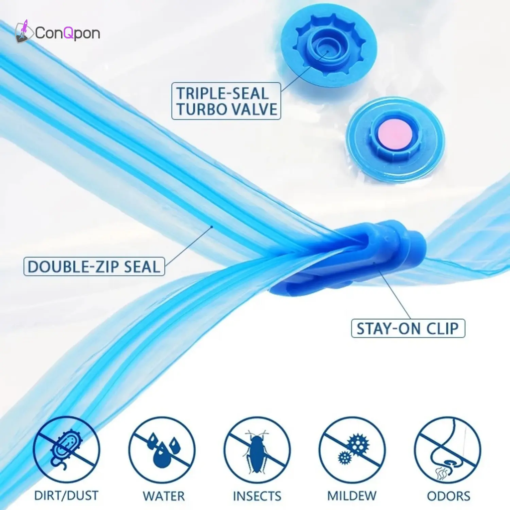 Kit x5 Bolsas al Vacío + Bomba Manual ConQPon