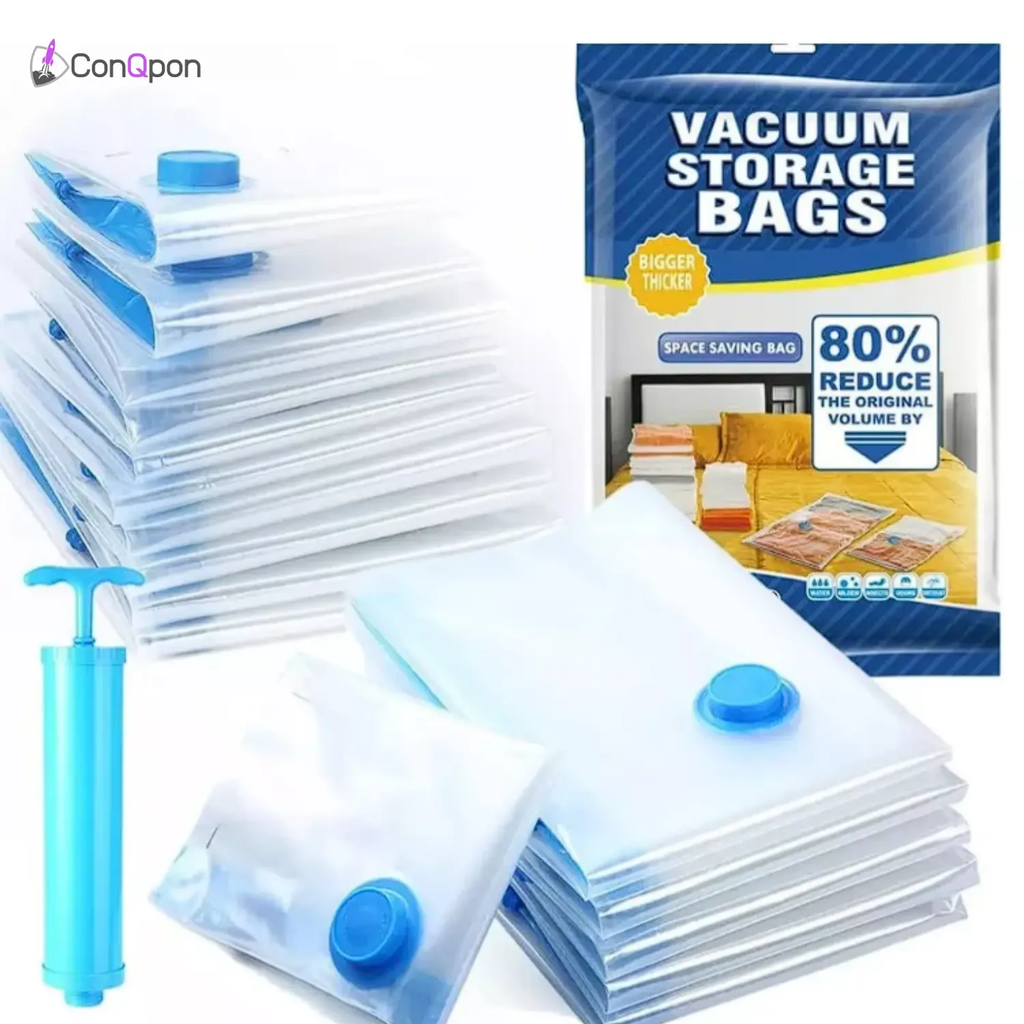 Kit x5 Bolsas al Vacío + Bomba Manual ConQPon