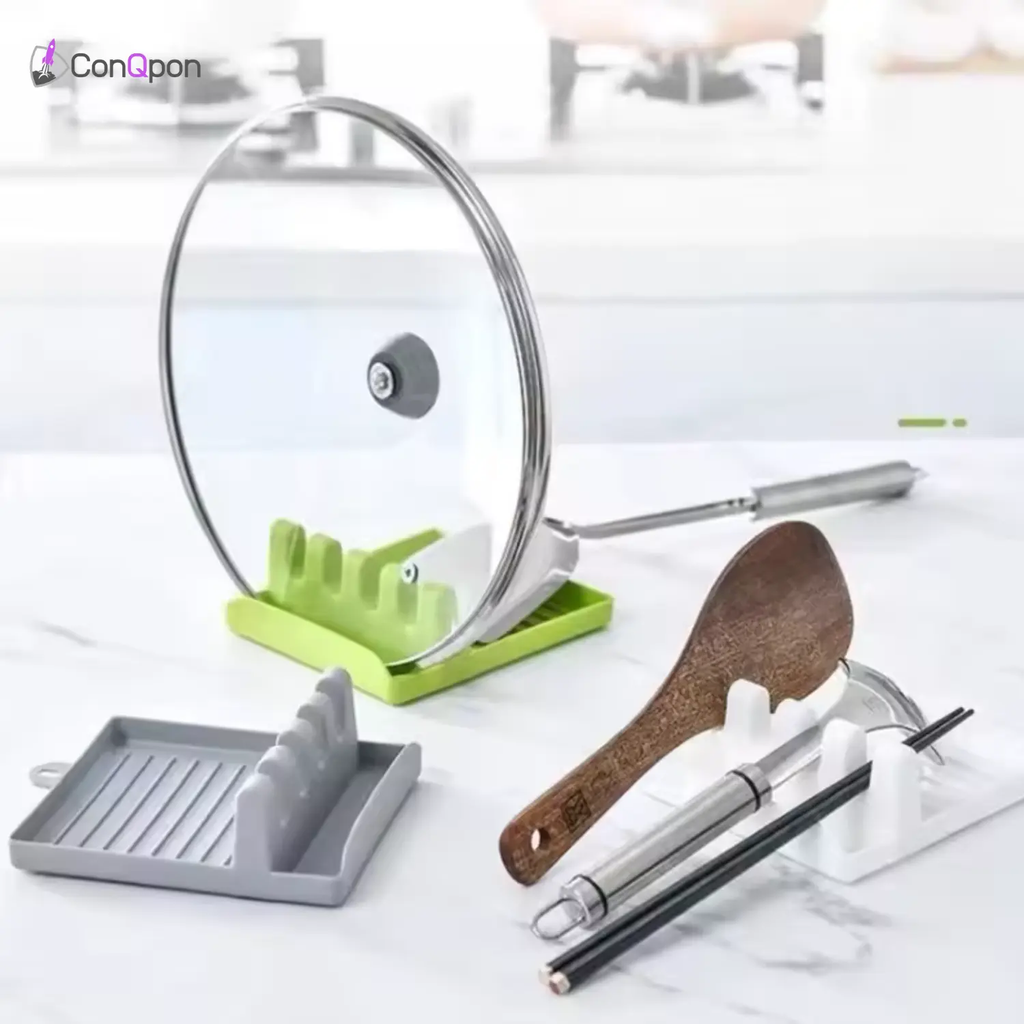 Posa cucharas con soporte de tapas ConQPon