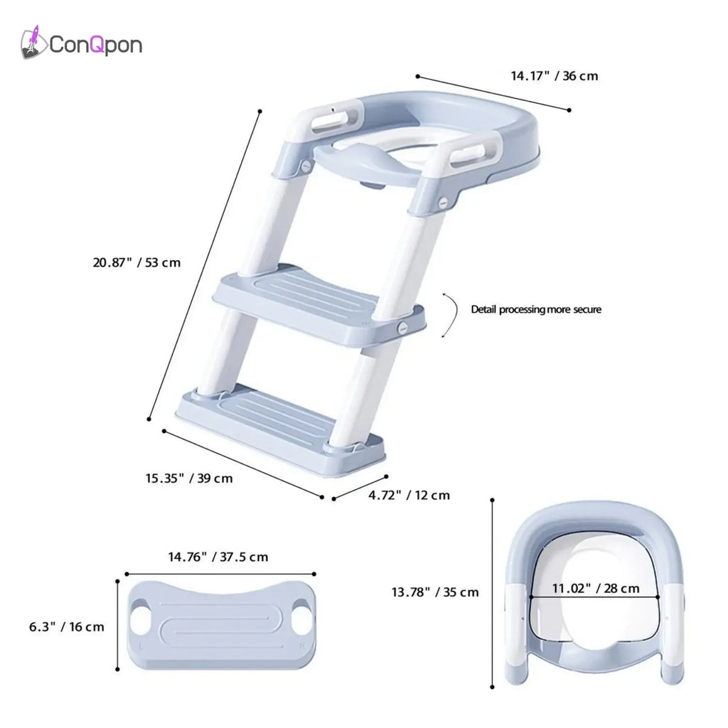 Escaleras con reductor de baño para niño ConQPon