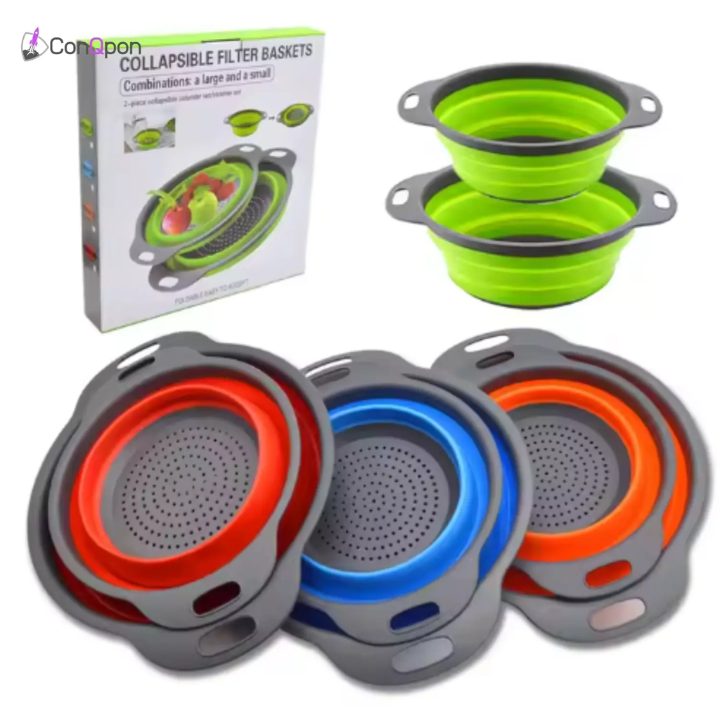 Escurridor plegable de silicona (Grande y Pequeño) ConQPon
