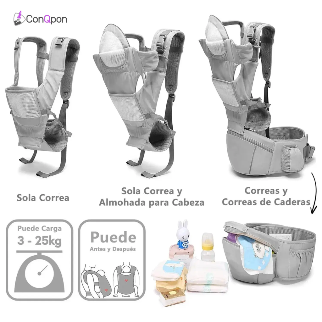 Fular Ajustable para Bebé ConQPon