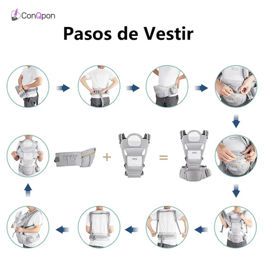 Fular Ajustable para Bebé ConQPon