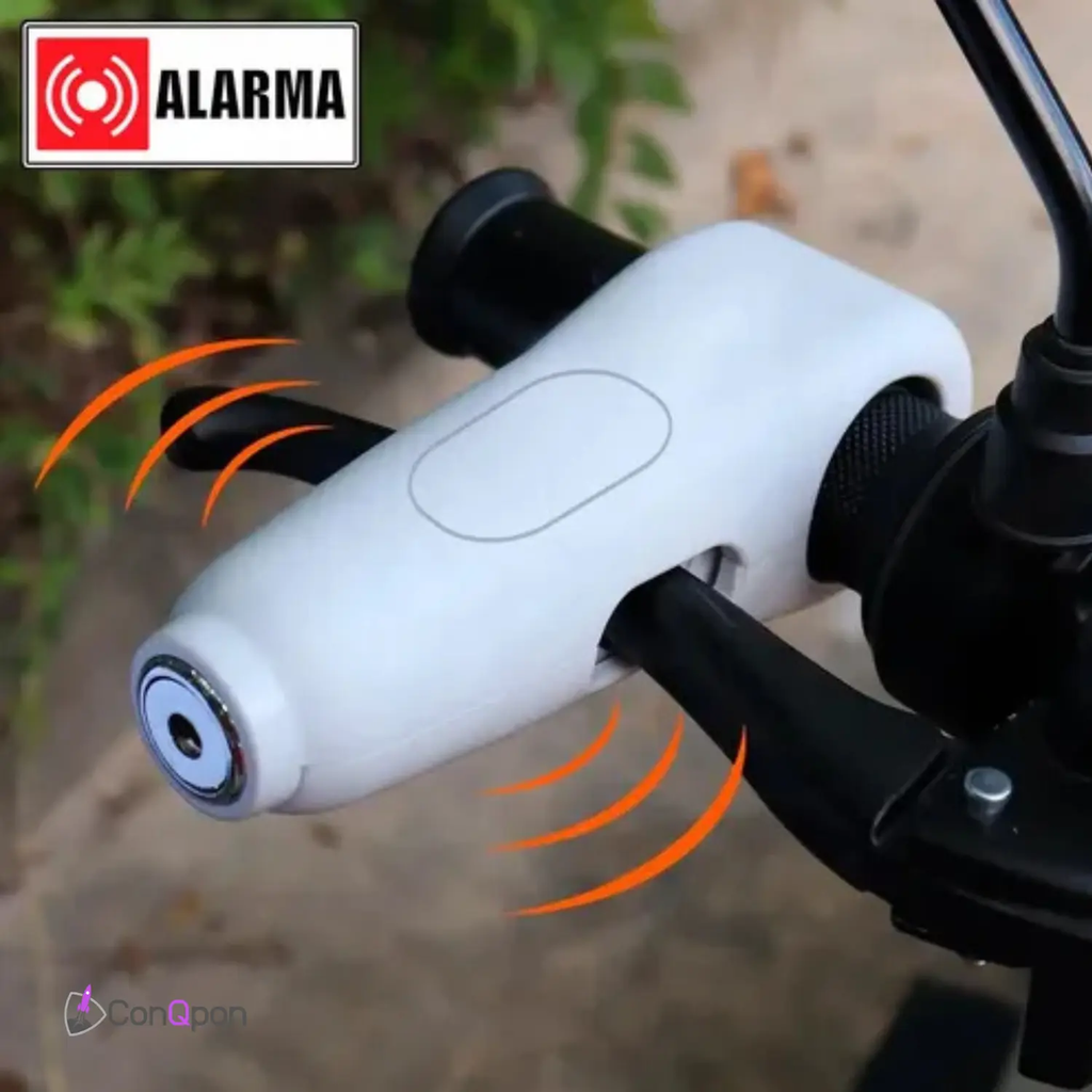 Candado de manillar con alarma para moto ConQPon