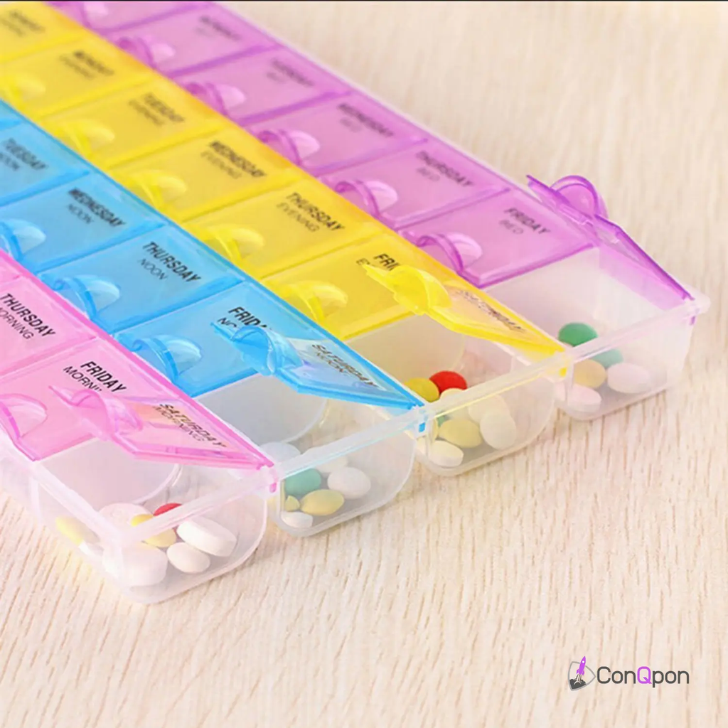 Organizador Semanal de Pastillas 7 Días ConQPon