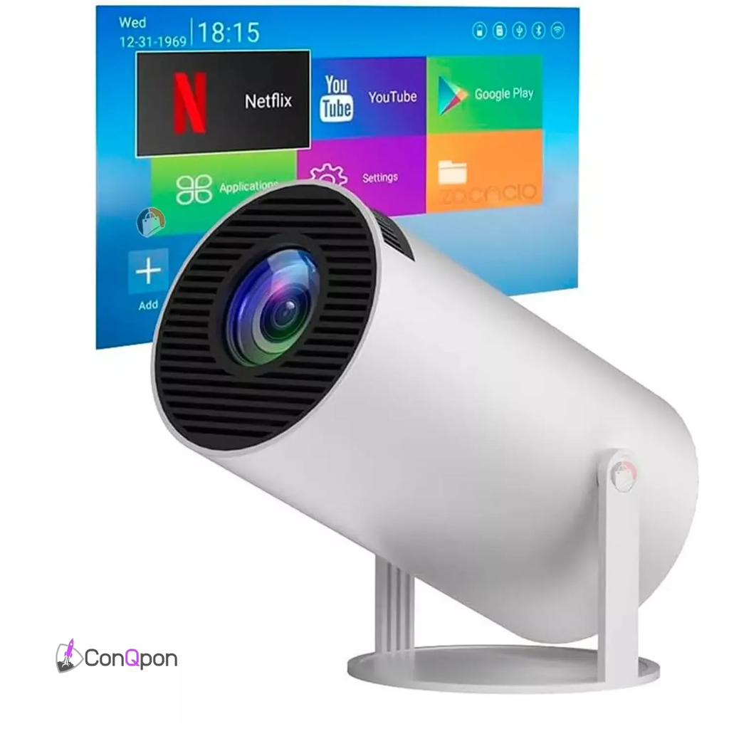 Proyector LED HY – Tu cine en casa ConQPon