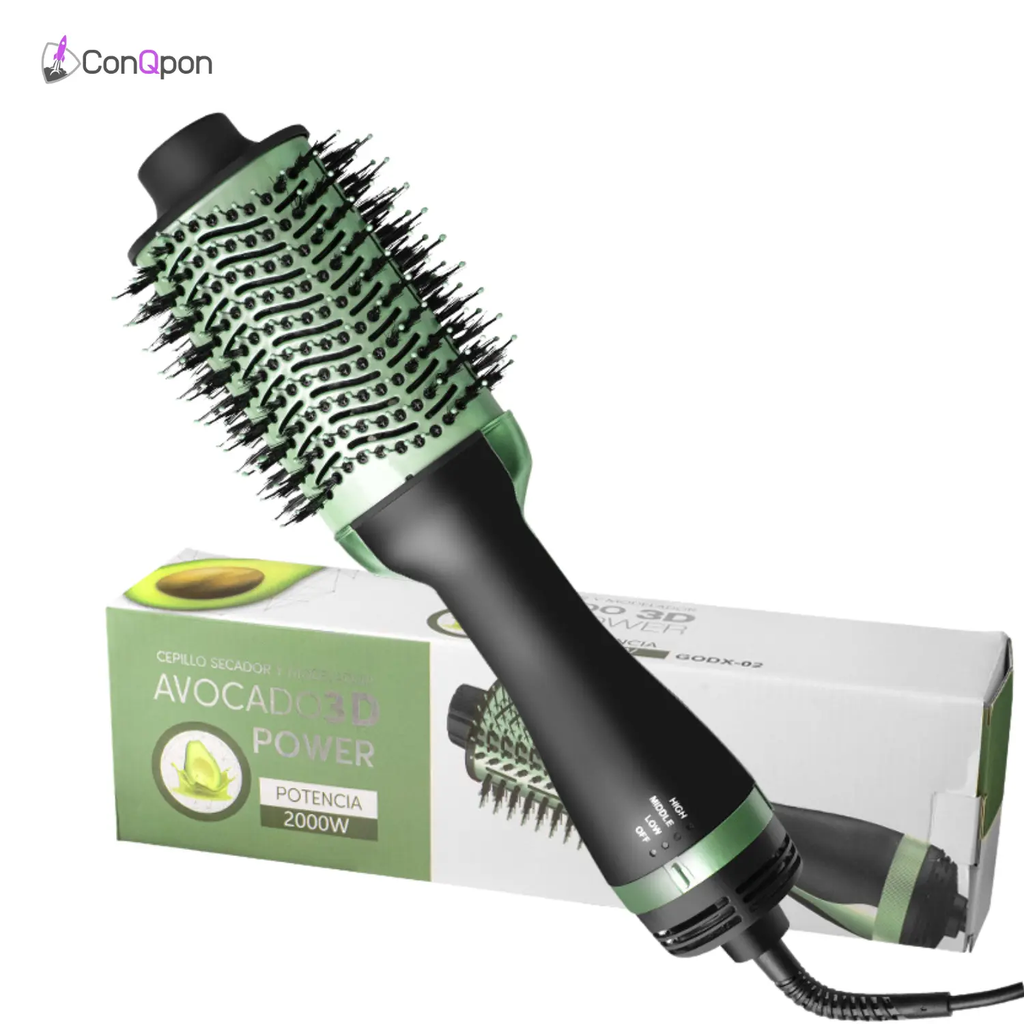 Cepillo Secador 3D Aguacate ConQPon