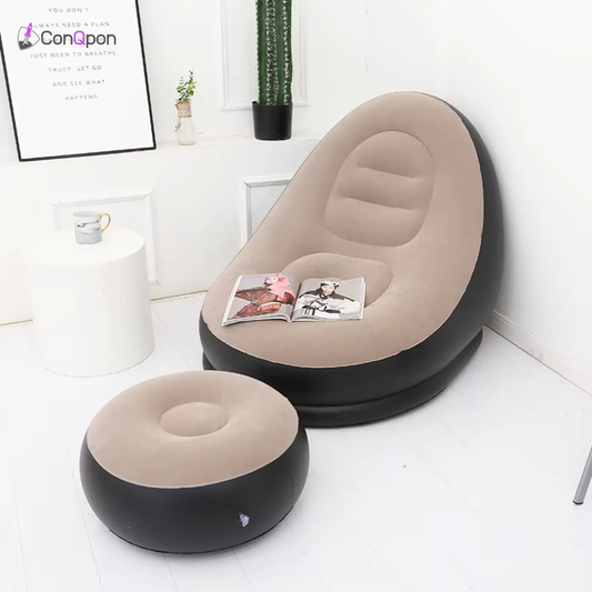 Sillón Inflable portátil con Reposa Pies ConQPon