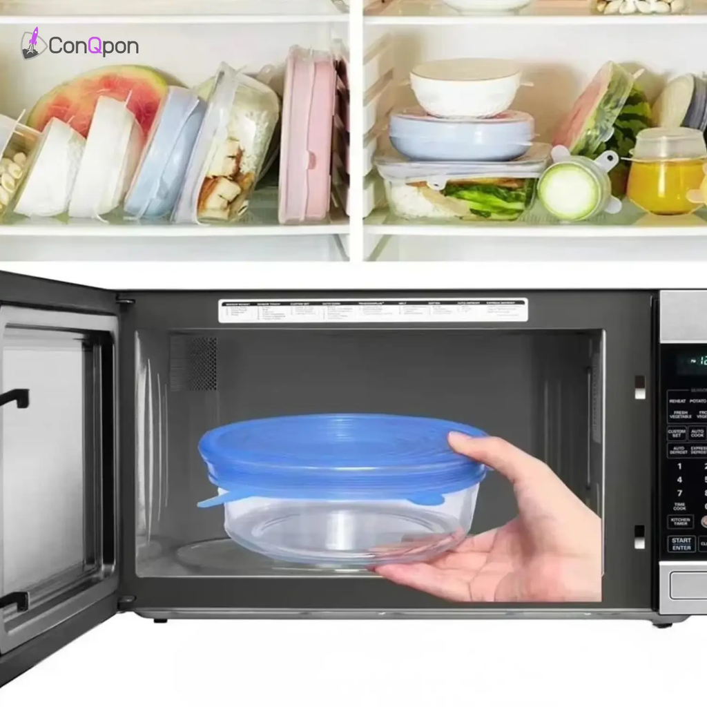 Tapas de silicona multiusos para tus alimentos ConQPon